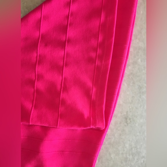 Bozzolo Hot Pink Stretch Ribbed Dress - Picture 11 of 16